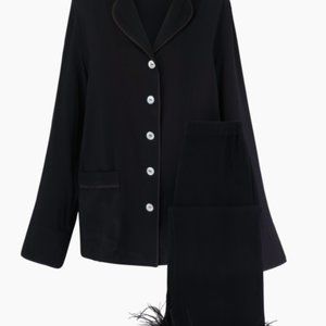 Black Pajama Set “Black Tie” XS